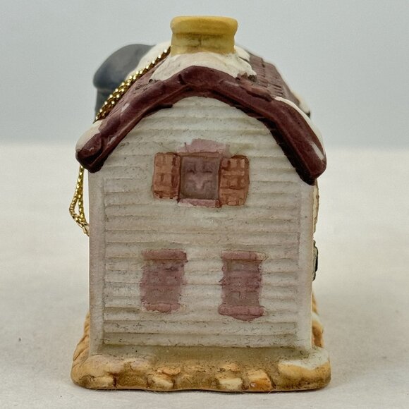 Vintage 1989 Brinn's Bakery Barn Porcelain Ornament Christmas Village 2.25" - Picture 5 of 10